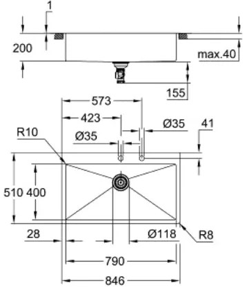 Νεροχύτης K800 Grohe