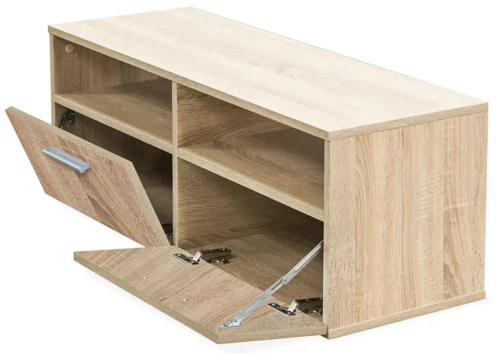vidaXL Έπιπλο Τηλεόρασης Χρώμα Δρυς 95 x 35 x 36 εκ. από Επεξ. Ξύλο