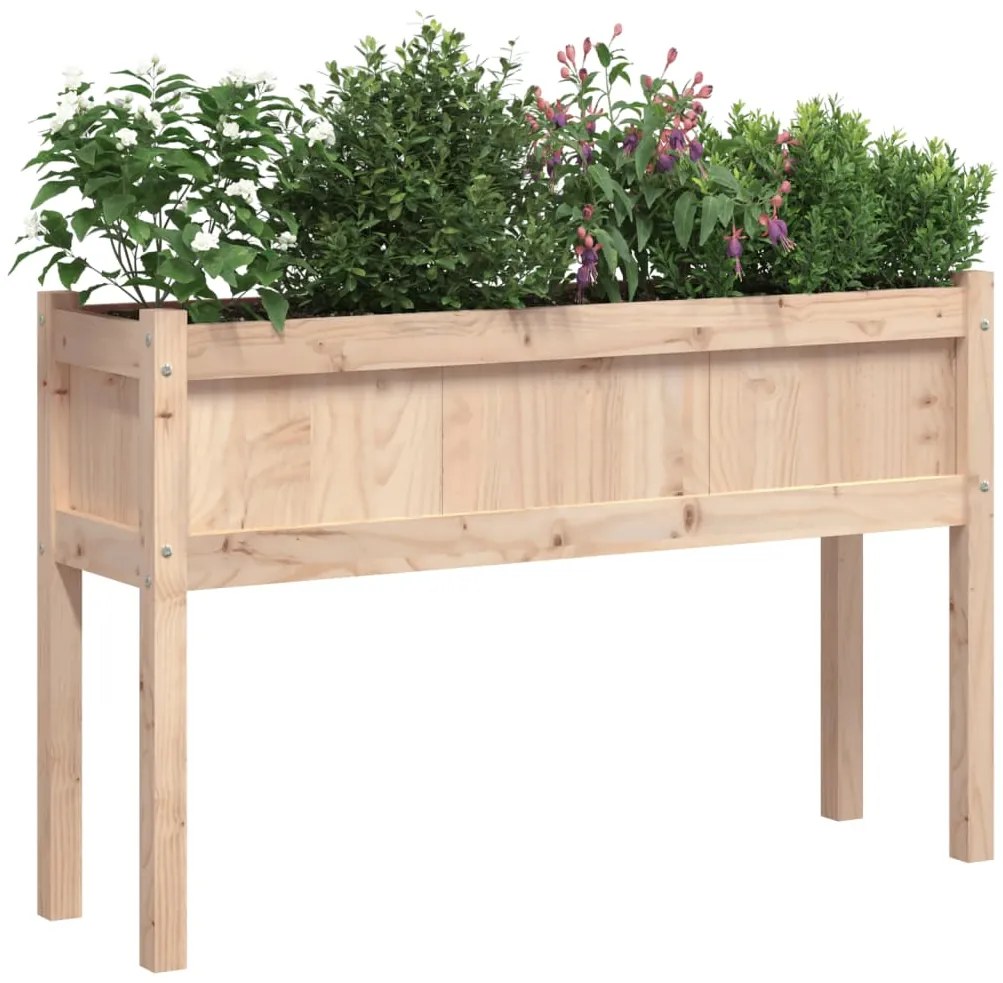 vidaXL Ζαρντινιέρες με Πόδια 110 x 31 x 70 εκ. από Μασίφ Ξύλο Πεύκου