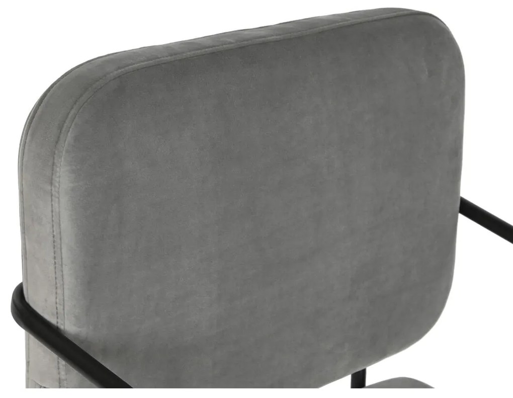 Κάθισμα DKD Home Decor Γκρι Μέταλλο 62 x 76 x 76 cm 55 x 71 x 72 cm
