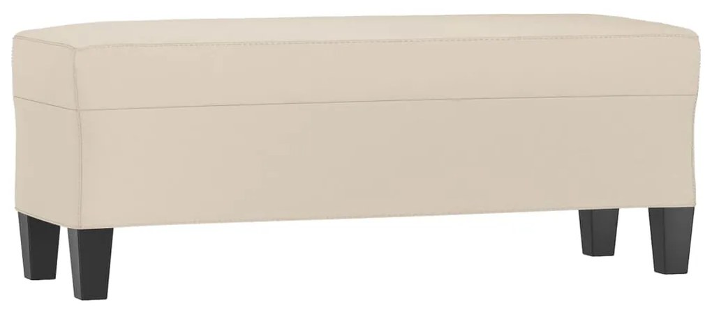 vidaXL Πάγκος Κρεμ 100x35x41 εκ. από Ύφασμα Μικροϊνών