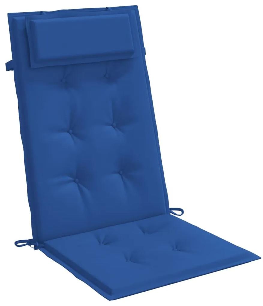 Μαξιλάρια Καρέκλας με Πλάτη 2 τεμ. Μπλε Ρουά από Ύφασμα Oxford - Μπλε