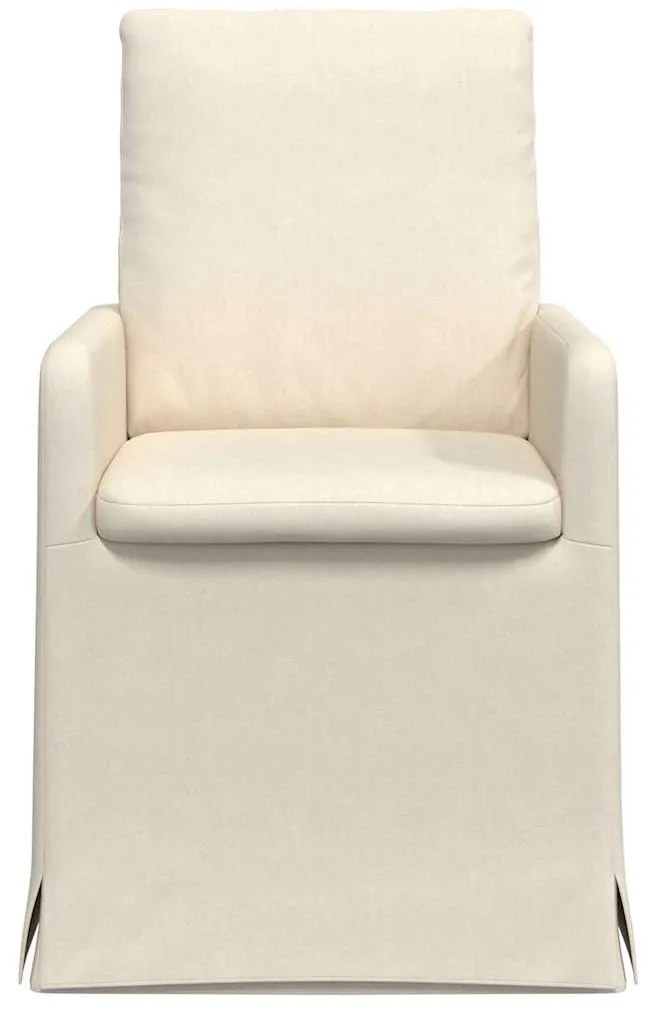 vidaXL Καρέκλες φαγητού 2 pcs Μπεζ 57 x 67 x 98 εκ Λινό