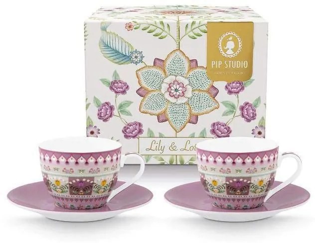 ΣΕΤ ΦΛΥΤΖΑΝΙΑ ESPRESSO ΜΕ ΠΙΑΤΑΚΙ 120ml 2 ΤΕΜ. PIP STUDIO - LILY & LOTUS