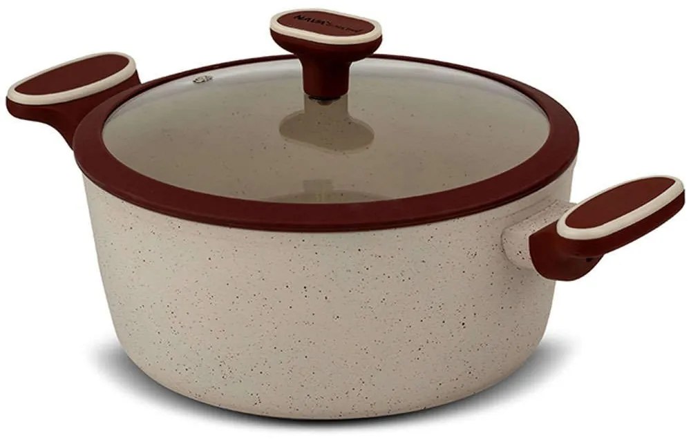 Κατσαρόλα Αντικολλητική Terrestrial 10-144-321 24cm Brown-Beige Nava 24cm Aluminium