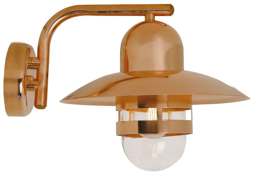 Φωτιστικό Τοίχου Nibe 24981030 34x24cm 1xE27 60W IP54 Copper Nordlux Χαλκός,Γυαλί