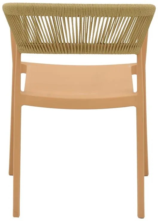 Καρέκλα - Πολυθρόνα Sillia στοιβαζόμενη pp cappuccino - μπεζ rattan 55x52x74,5 εκ. 55x52x74.5 εκ.