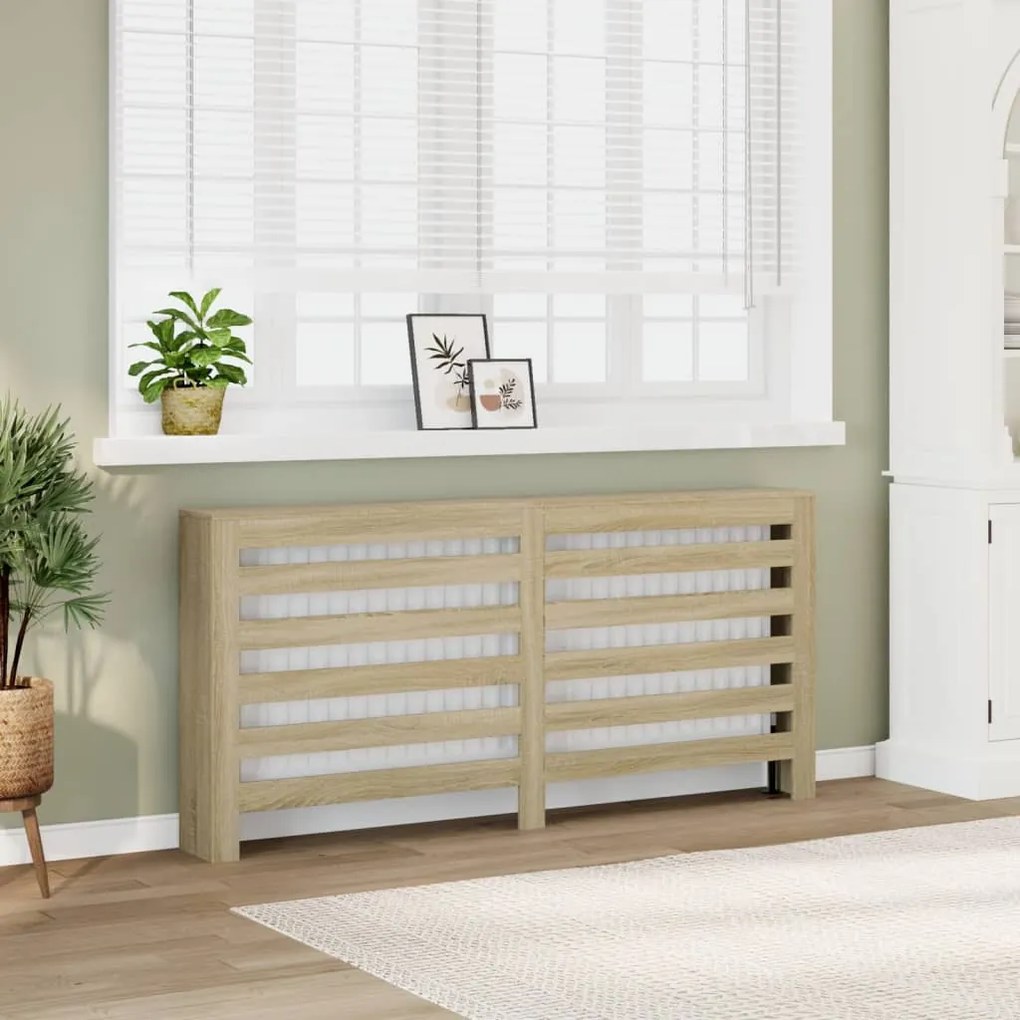 vidaXL Κάλυμμα Καλοριφέρ Sonoma Δρυς 175x20x82 εκ. Επεξεργασμένο Ξύλο