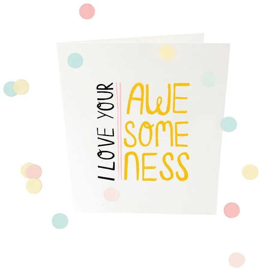 Ευχετήρια Κάρτα Κονφετί I Love Your Awesomeness GL-CC-36 10x9cm Multi The Gift Label