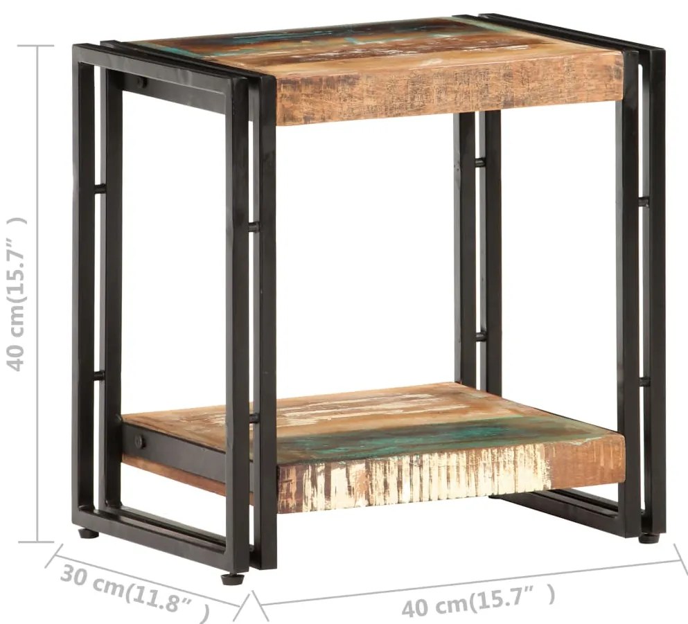 vidaXL Τραπεζάκι Βοηθητικό 40 x 30 x 40 εκ. Μασίφ Ανακυκλωμένο Ξύλο