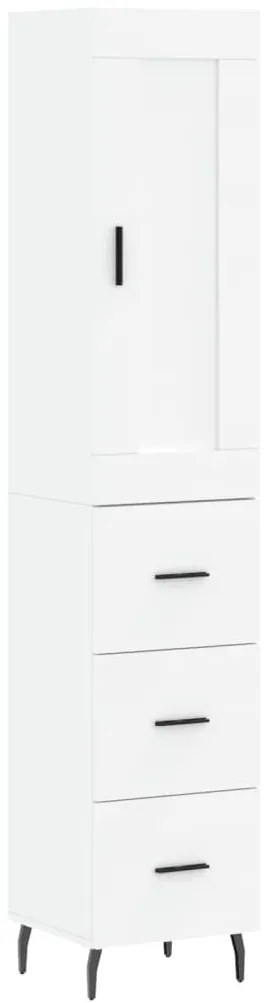 vidaXL Ντουλάπι Λευκό 34,5 x 34 x 180 εκ. από Επεξεργασμένο Ξύλο