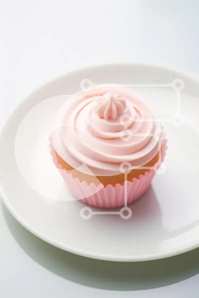 Intra Συλλεκτικό Ξύλινο Παζλ Plywood  4mm - Νόστιμο Cupcake Pink Frosted Σε Ξύλινο Κουτί - Διαστάσεις: 10x10 cm – 25 κομμάτια