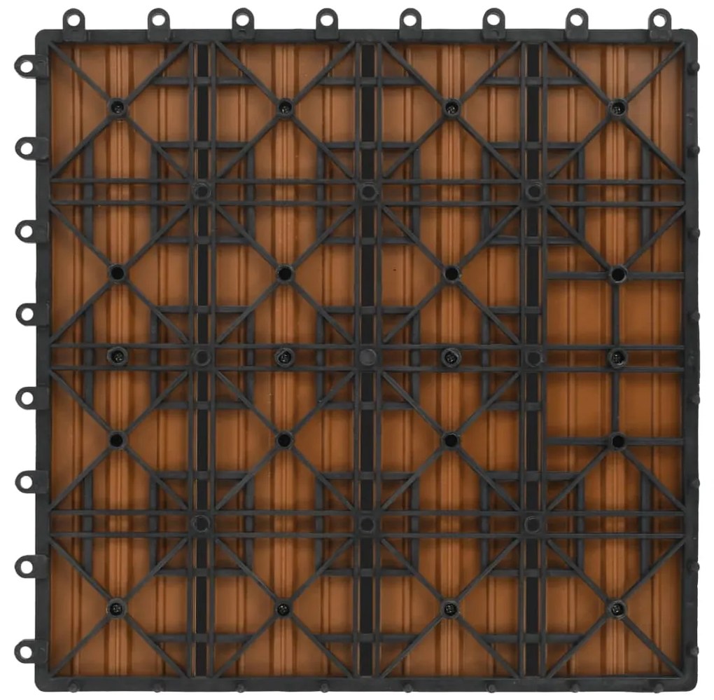 vidaXL Πλακάκια Deck 22 τεμ. Χρώμα Teak 30 x 30 εκ. 2 μ² από WPC