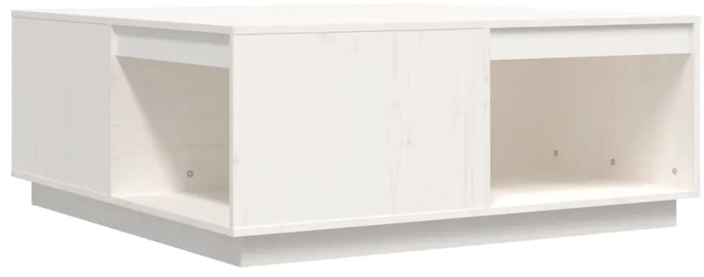 vidaXL Τραπεζάκι Σαλονιού Λευκό 100x101x40,5 εκ. από Μασίφ Ξύλο Πεύκου
