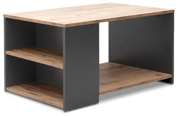 Τραπεζάκι Σαλονιού Sylvia Pine Oak-Ανθρακί 90,2x59,2x48,1 GP041-0036,1 Megapap GP041-0036,1 Ανθρακί
