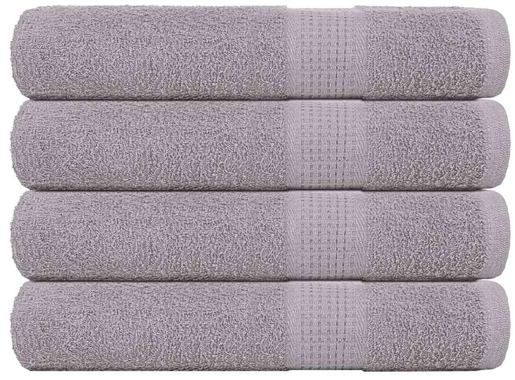 vidaXL Πετσέτες Σάουνας 4 Τεμ. Γκρι 80x200 εκ. 360 γρ/μ² 100% Βαμβ.