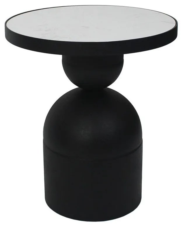 BOMB SIDE TABLE ΜΑΥΡΟ 41x41xH48cm