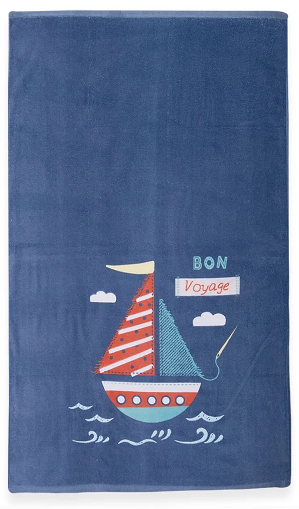 Παιδική Πετσέτα Θαλάσσης (70x120) Nef-Nef Homeware Bon Voyage Navy Blue