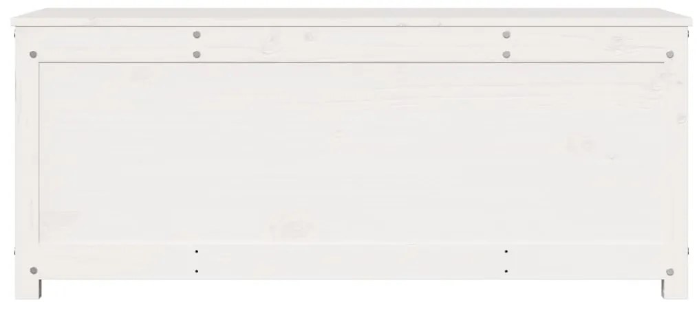 vidaXL Κουτί Αποθήκευσης Λευκό 80x40x45,5 εκ από Μασίφ Ξύλο Πεύκου