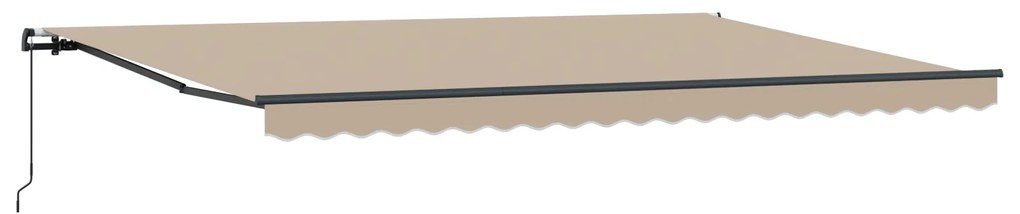 vidaXL Χειροκίνητη Ανασυρόμενη Τέντα Μπεζ 500x300 cm