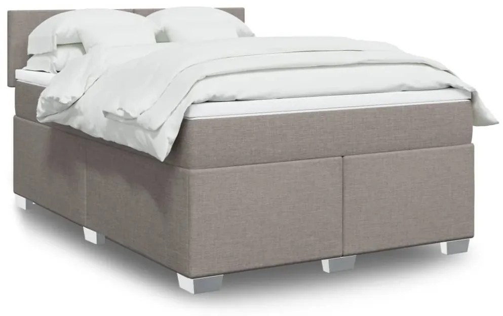 ΚΡΕΒΑΤΙ BOXSPRING ΜΕ ΣΤΡΩΜΑ TAUPE 140X190 ΕΚ. ΥΦΑΣΜΑΤΙΝΟ 3288180