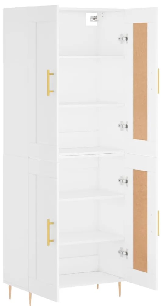 vidaXL Ντουλάπι Λευκό 69,5x34x180 εκ. από Επεξεργασμένο Ξύλο