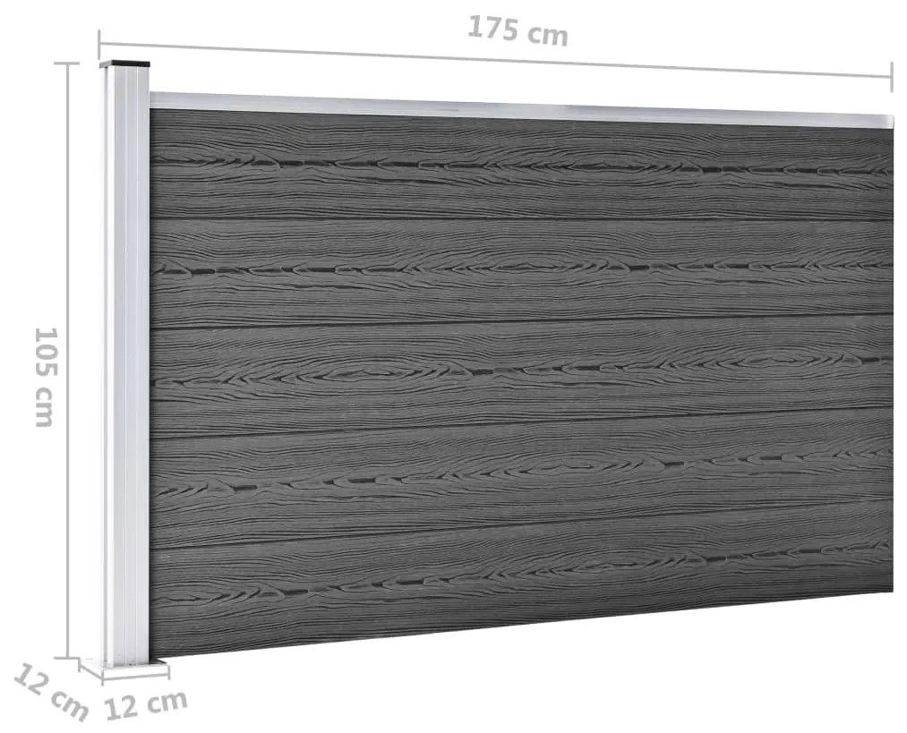 ΣΕΤ ΠΑΝΕΛ ΠΕΡΙΦΡΑΞΗΣ ΜΑΥΡΟ 526 X 105 ΕΚ. ΑΠΟ WPC 3070448