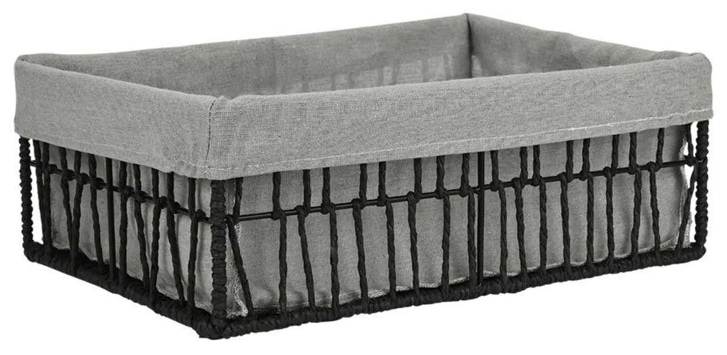 Καλάθι Αποθήκευσης (36x27x13) Estia Nest Μαύρο 02-28039