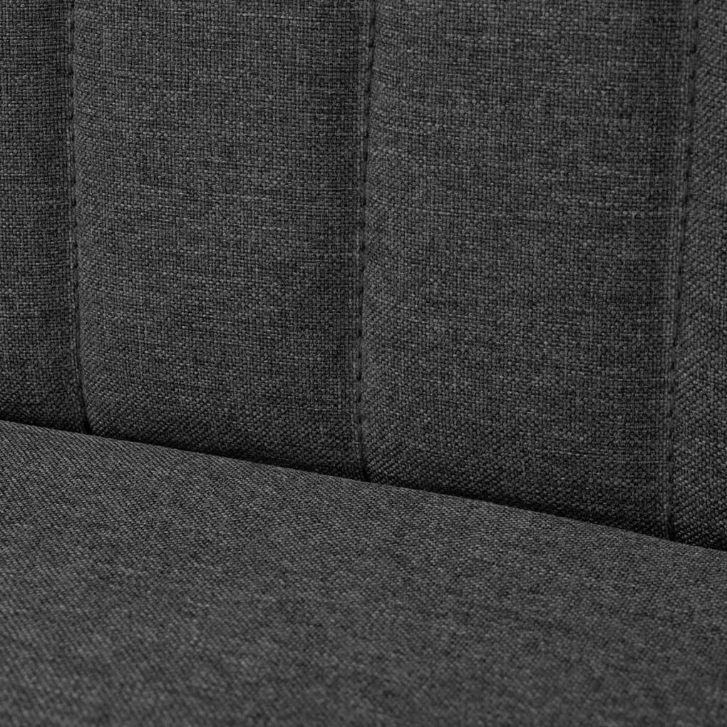 Καναπές Σκούρο Γκρι 117 x 55,5 x 77 εκ. Υφασμάτινος - Γκρι