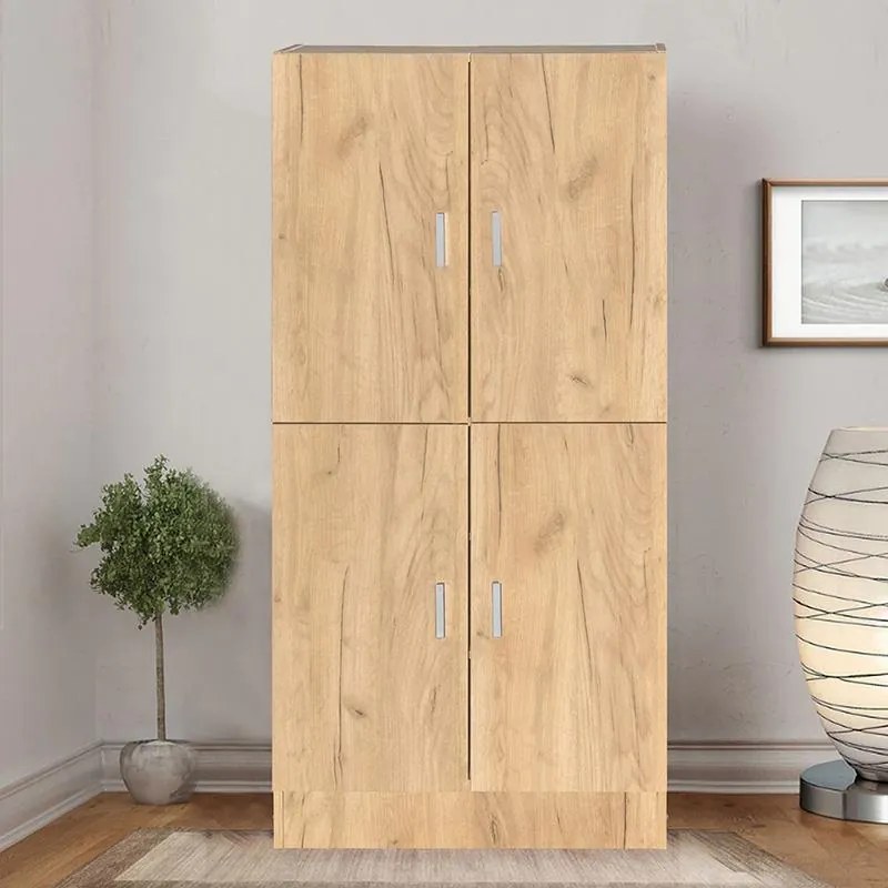 Παπουτσοθήκη - ντουλάπι Felicity χρώμα φυσικό mo 60x32x127εκ 60x32x127 εκ.