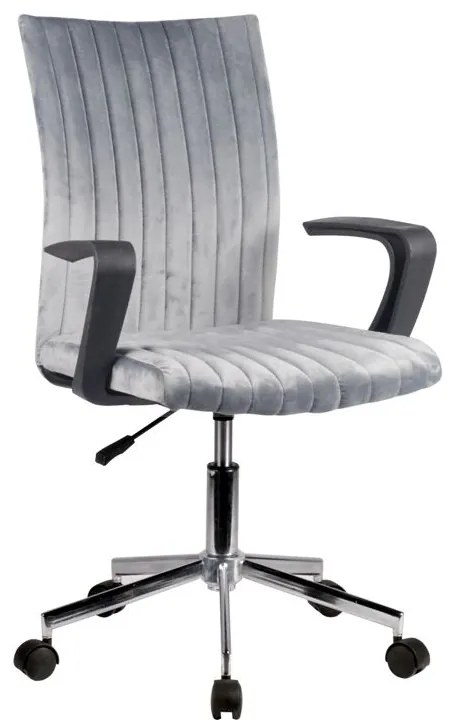 Καρέκλα Γραφείου ROXY Γκρι Βελούδο 55x58x86-96cm - 14230036 - 14230036