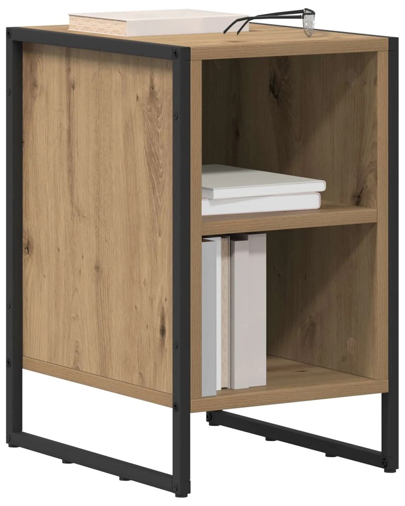 vidaXL Κομοδίνο 2 pcs Καρυδιά Χειροποίητης Εργασίας 39.5 x 30 x 50 εκ