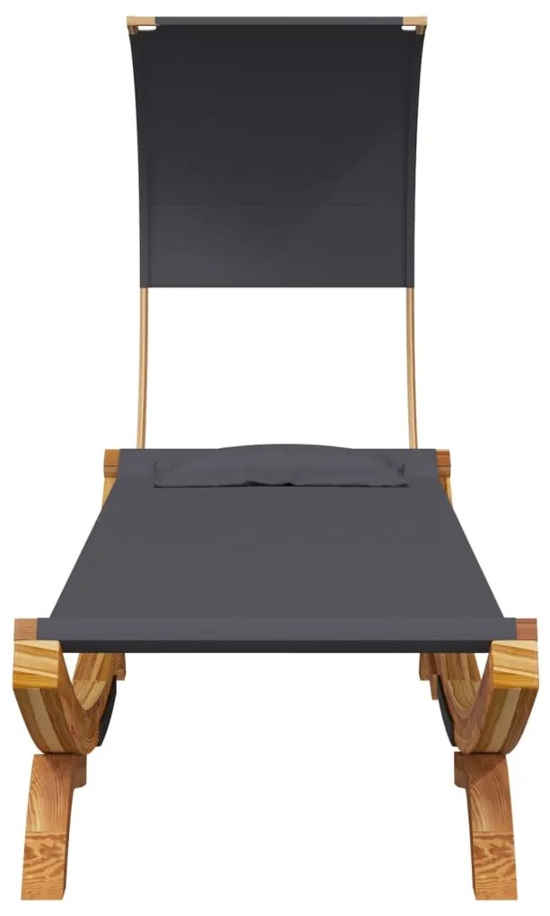 vidaXL Ξαπλώστρα ΕξΧώρου Κρεμ 100x200x126εκ Μασίφ Λυγισμένο Ξύλο Τέντα