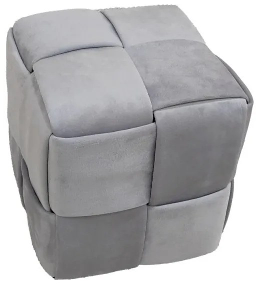 Σκαμπό Jisko Pakoworld Γκρι Βελούδο 38X38X40 εκ 257-000029 Pakoworld-257-000029-Γκρι 257-000029