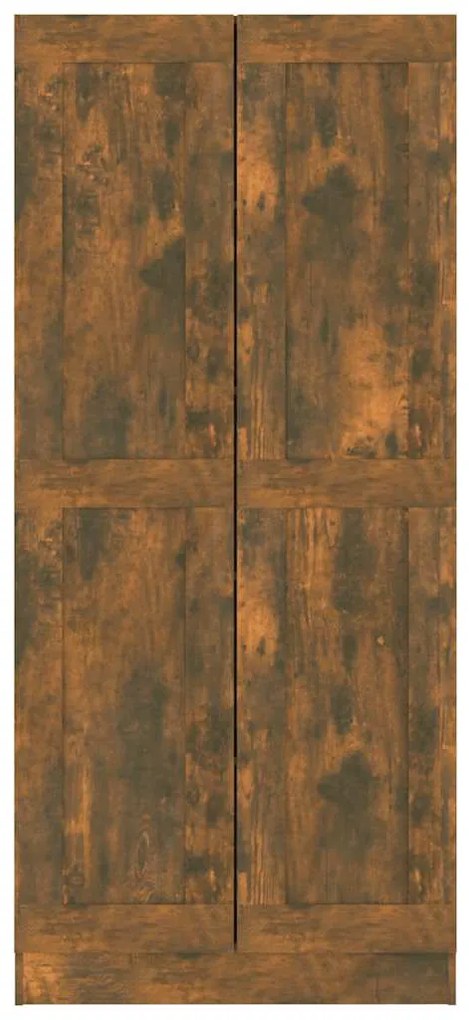 vidaXL Βιβλιοθήκη Καπνιστή Δρυς 82,5x30,5x185,5 εκ. Επεξεργασμένο Ξύλο