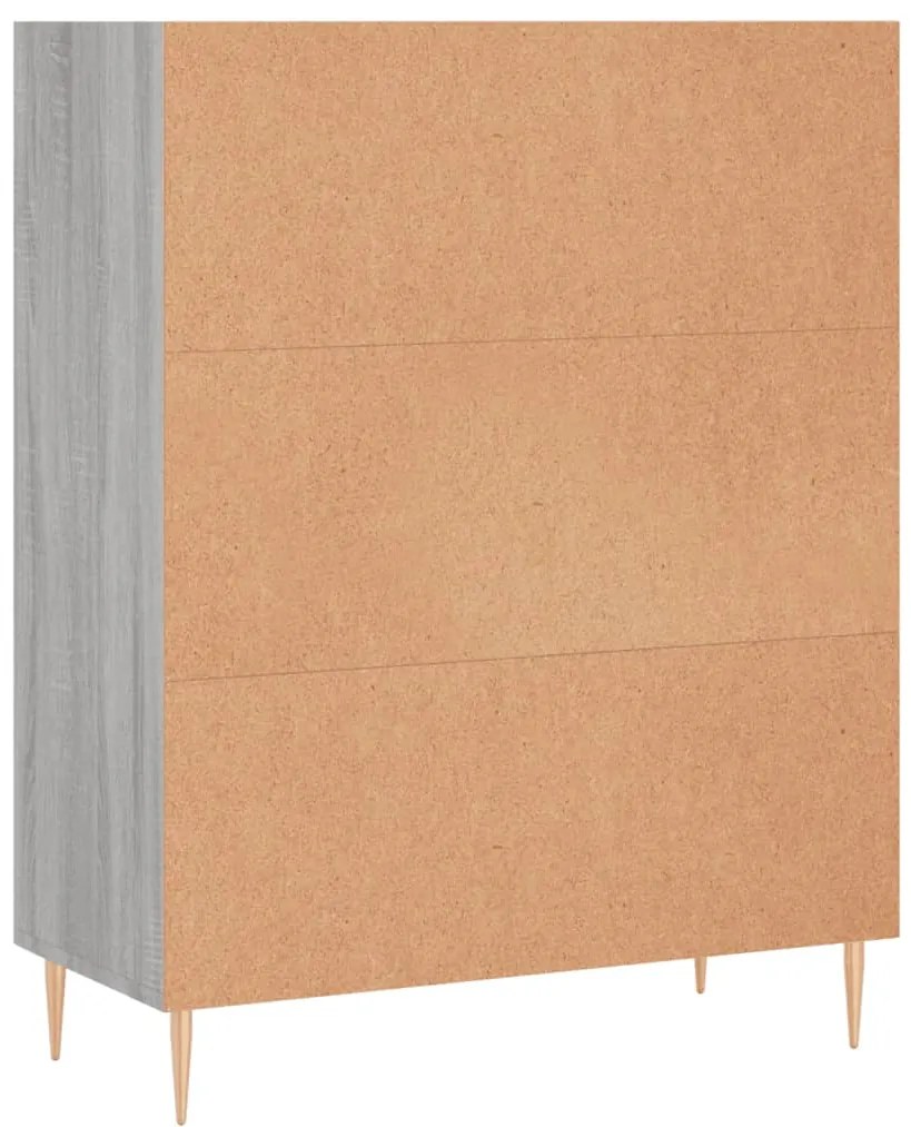 vidaXL Βιβλιοθήκη Γκρι Sonoma 69,5 x 32,5 x 90 εκ. από Επεξεργ. Ξύλο
