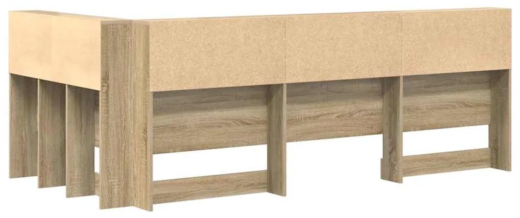 vidaXL Κεφαλάρι Αποθήκης με ράφι Sonoma Δρυς 90 cm Επεξεργασμένο ξύλο
