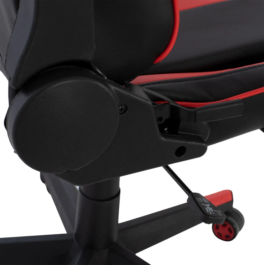 Καρέκλα Γραφείου Gaming Docks Μαύρο Κόκκινο Pu 67x70x130 Εκ.