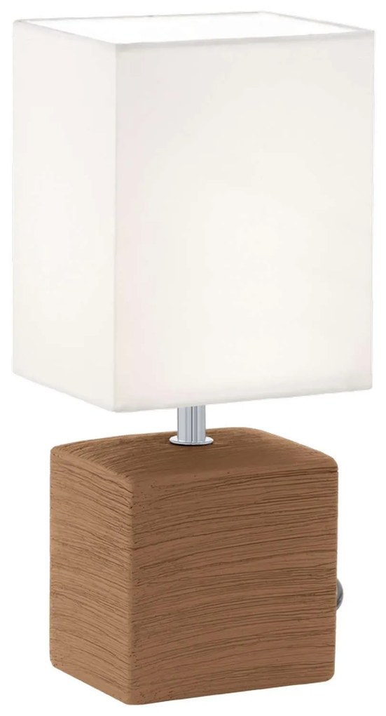Επιτραπέζιο Φωτιστικό - Πορτατίφ 93045 Brown Mataro Eglo Ceramic,Fabric