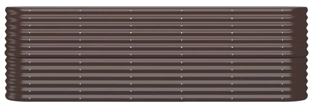 vidaXL Ζαρντινιέρα Καφέ 224x40x68 εκ. Γαλβανισμένος χάλυβας