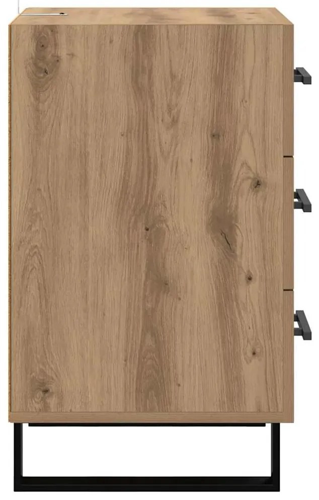 vidaXL Κομοδίνο Artisan Oak 40 x 40 x 66 εκ. Επεξεργασμένο ξύλο