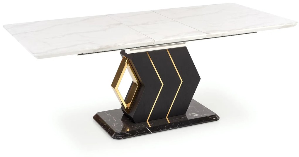 VINCENZO table white marble, leg black/gold DIOMMI V-CH-VINCENZO-ST