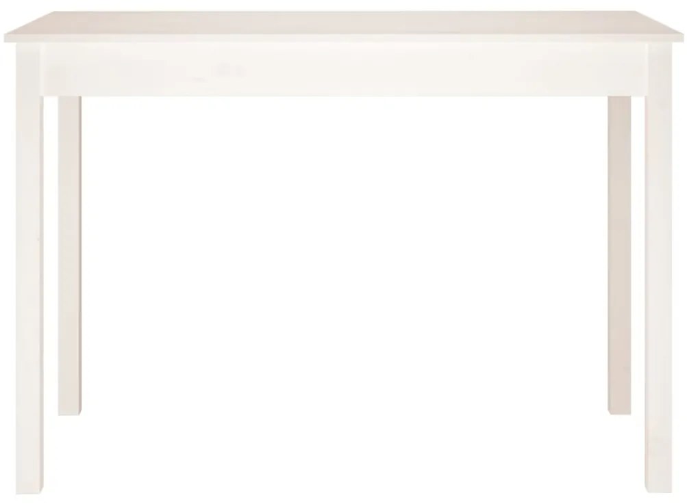 vidaXL Τραπεζαρία Λευκή 110 x 55 x 75 εκ. από Μασίφ Ξύλο Πεύκου