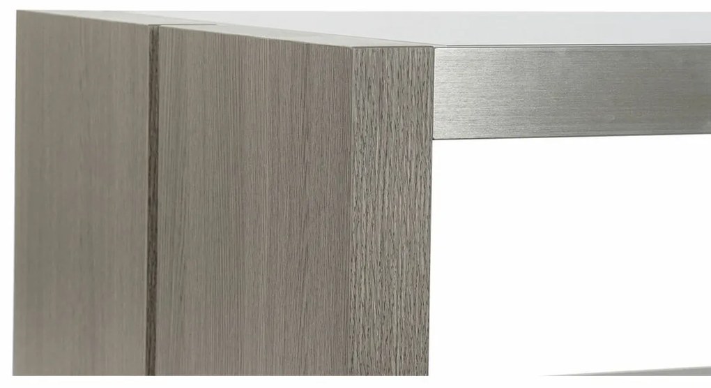 Τραπεζάκι Καφέ DKD Home Decor Κρυστάλλινο Αλουμίνιο Eik (120 x 60 x 37,5 cm)