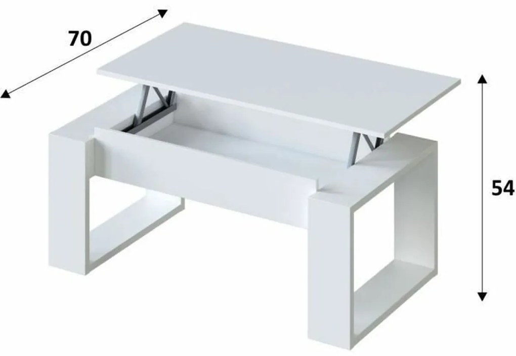 Βοηθητικό Τραπέζι 45-54 x 105 x 55 cm