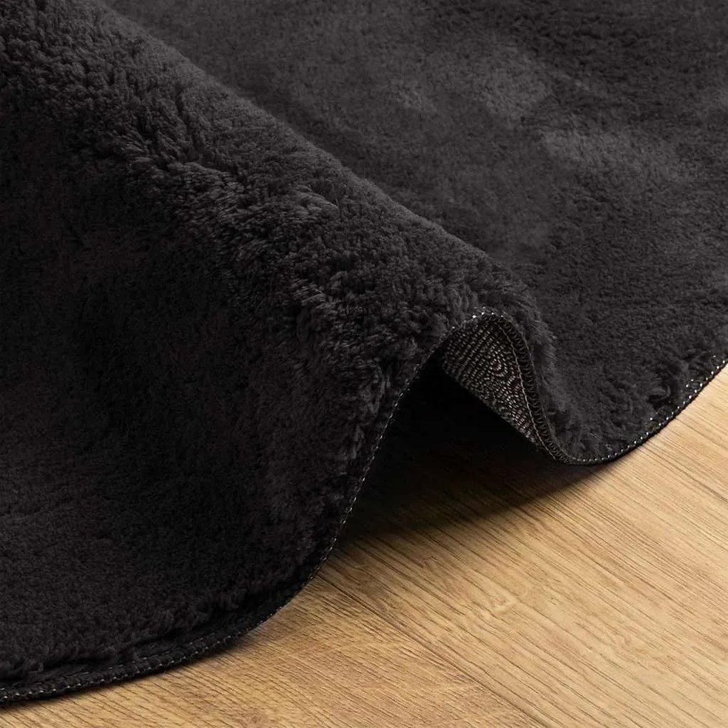 vidaXL Χαλί Μαύρο 140 x 200 cm Πολυεστέρας