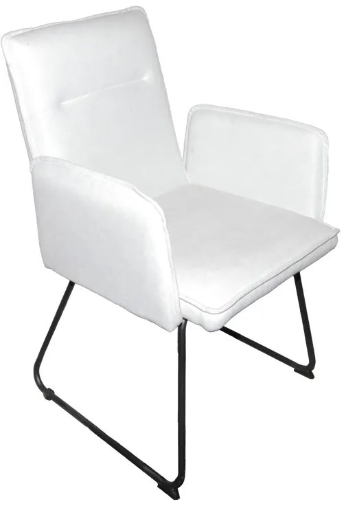 Πολυθρόνα Essential pakoworld ύφασμα μπεζ-πόδι μαύρο μεταλλικό 55.5x59x89εκ