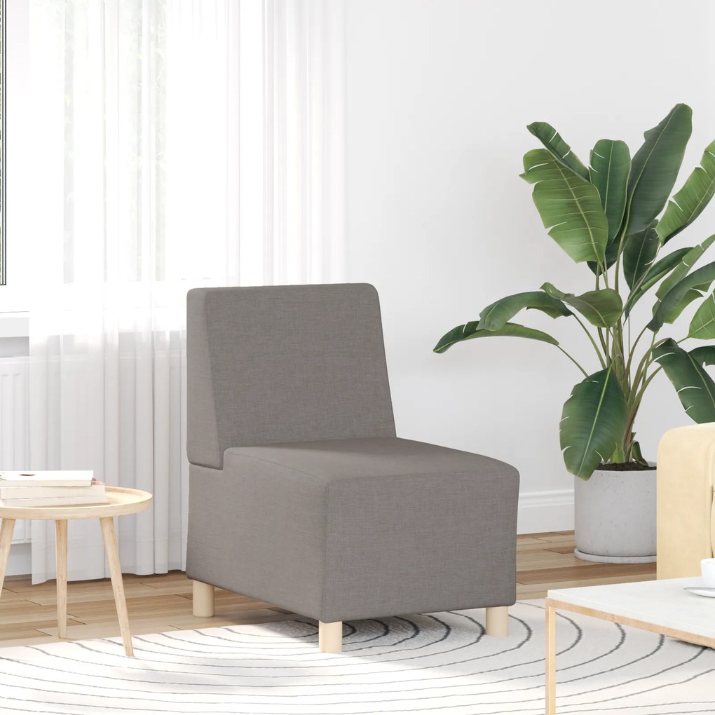 vidaXL Καθίσμα Σαλονιού 2 pcs Taupe 55 x 74 x 82 εκ. ύφασμα