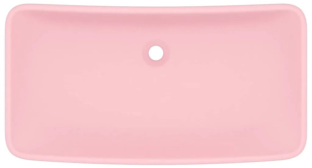 vidaXL Νιπτήρας Πολυτελής Ορθογώνιος Ροζ Ματ 71x38 εκ. Κεραμικός