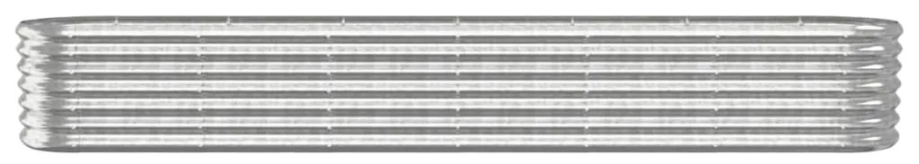 vidaXL Ζαρντινιέρα Ασημί 260x40x36 εκ. Γαλβανισμένος χάλυβας